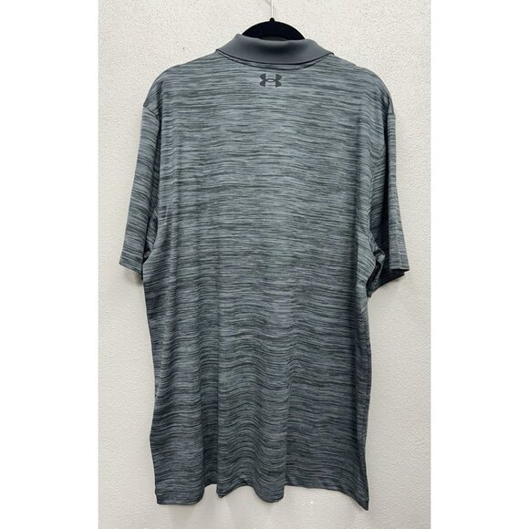Under Armour UA Performance 3.0 Polo Shirt Mens large Loose Grey UPF 40 Golf - Picture 2 of 7